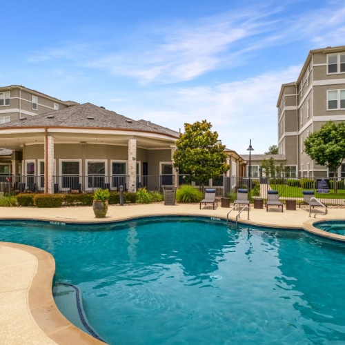 Shimmering resort-style pool